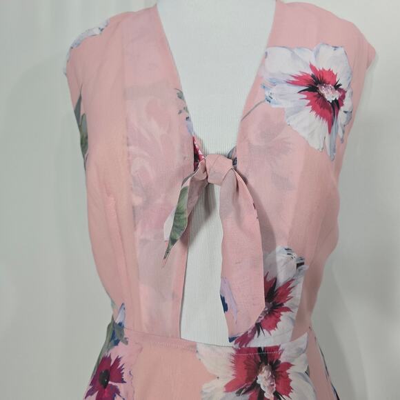 Yumi Kim Reminisce Midi Dress Forget Me Not Flush Keyhole Cut-Out Sz X-Small - Picture 3 of 11